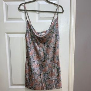 Here Comes The Sun peach floral slip dress Medium